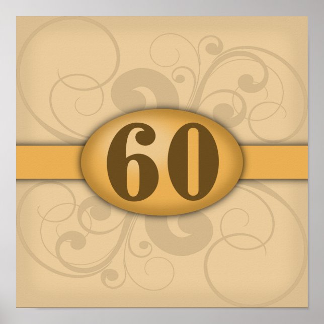 60th Birthday / Anniversary Party Poster (Front)