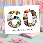 60th birthday anniversary photo montage collage poster<br><div class="desc">Celebrate a memorable milestone birthday with our 60th Birthday Photo Collage Event Poster from The Arty Apples. Perfect for honoring a grandmother,  grandfather,  husband,  wife,  or any special person turning 60,  this poster features a stunning collage of cherished photos to commemorate their special day.</div>