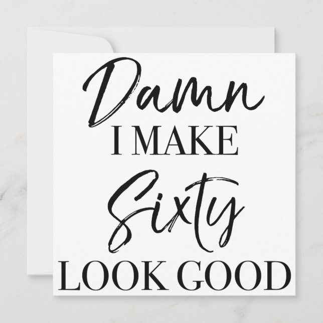 60th Birthday Attitude Card (Front)