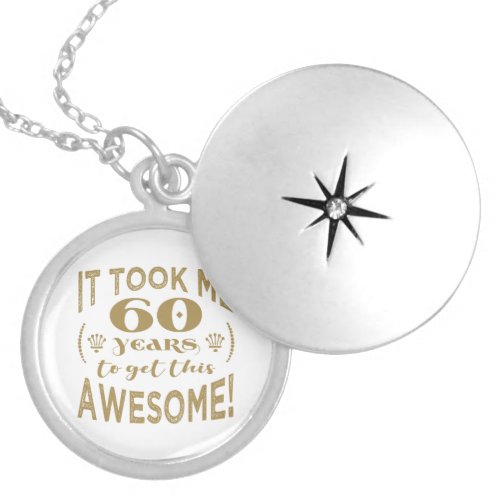 60th Birthday Awesome Locket Necklace