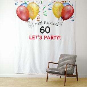 60th Birthday Backdrop, Photo Booth