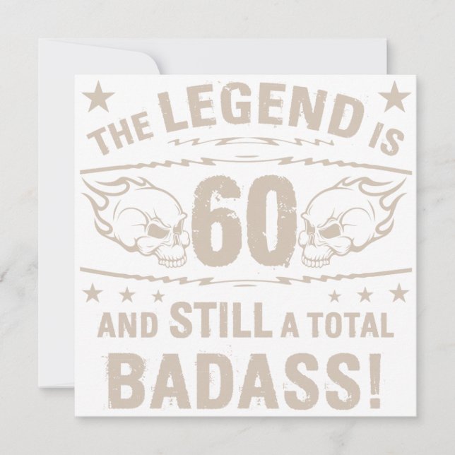 60th Birthday Badass Card (Front)