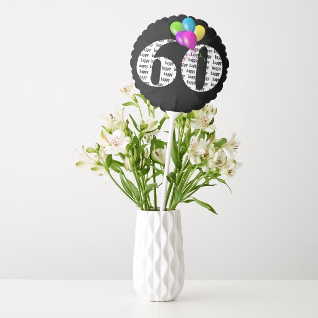 60th Birthday Balloon Bouquet (Vase)
