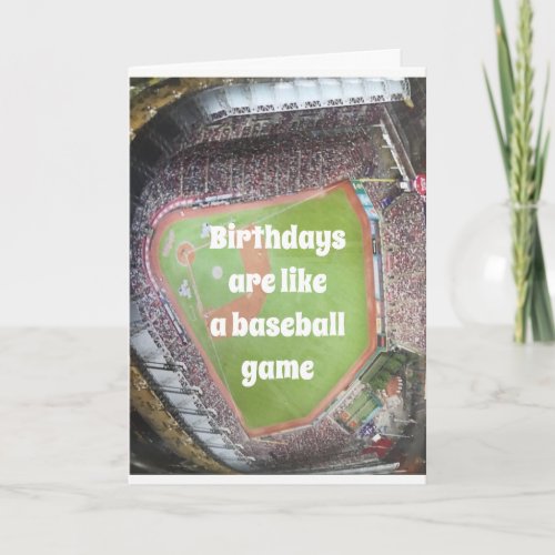 60th BIRTHDAY BASEBALL AND BIRTHDAYS Card