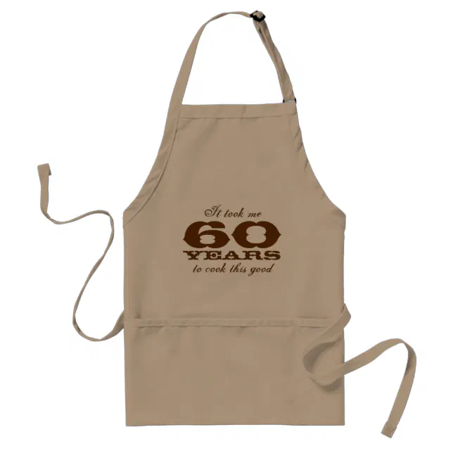 60th Birthday Gifts for Women Men, Funny Chef Aprons with Pockets, 60 Years  Old Kitchen Cooking Grilling Apron Decorations for Grandma Grandpa Dad Mom