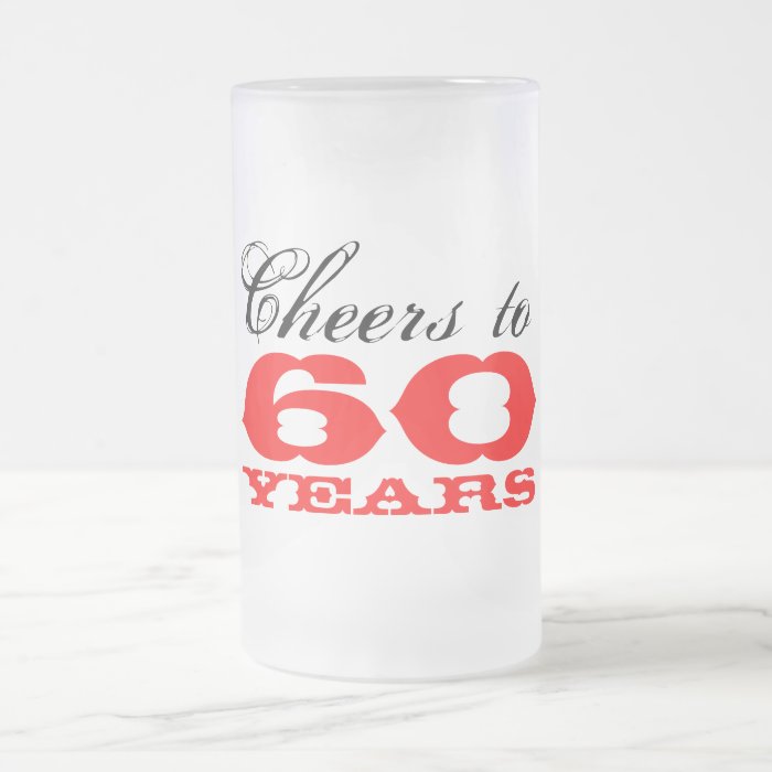 60th Birthday Beer Glass Gift for men Beer Mugs