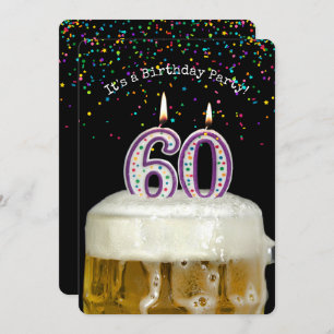 60th Birthday Beer Party Invitation