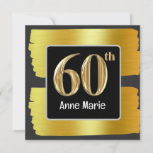 60th Birthday black and gold theme