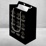 60th Birthday Black Gold  Legendary Retro Medium Gift Bag<br><div class="desc">Vintage Black Gold Elegant gift bag - Personalized 60th Birthday Celebration bag. Celebrate your milestone 60th birthday with a touch of elegance, class, and sweetness! Our Vintage Black Gold gift bags are the perfect way to make your mark with personalized birthday favors. Every bag has a rich and luxurious black...</div>