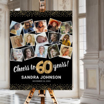 65th Birthday Number 65 Photo Collage Welcome Foam Board