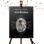 60th Birthday Black Gold Vintage Whiskey Welcome Foam Board<br><div class="desc">60th Birthday Black Gold Vintage Whiskey Welcome Foam Board. Celebrate a milestone birthday in style with our Vintage Whiskey Label inspired Design. Inspired by the elegance of aged whiskey, this design brings a touch of sophistication to your special occasion. The vintage whiskey label design showcases the celebrant as "aged to...</div>