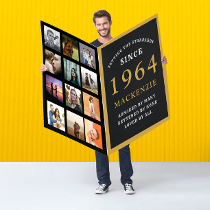 60th Birthday Born 1964 Photo Template Giant Card