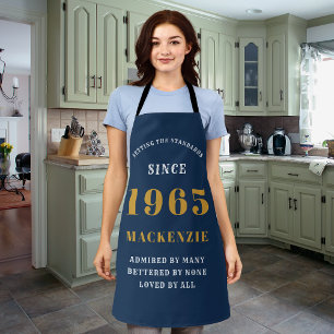 60th Birthday Born 1965 Blue Apron