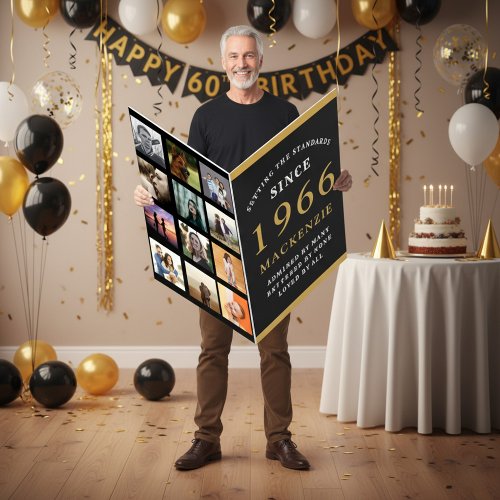 60th Birthday Born 1966 Photo Template Giant Dad