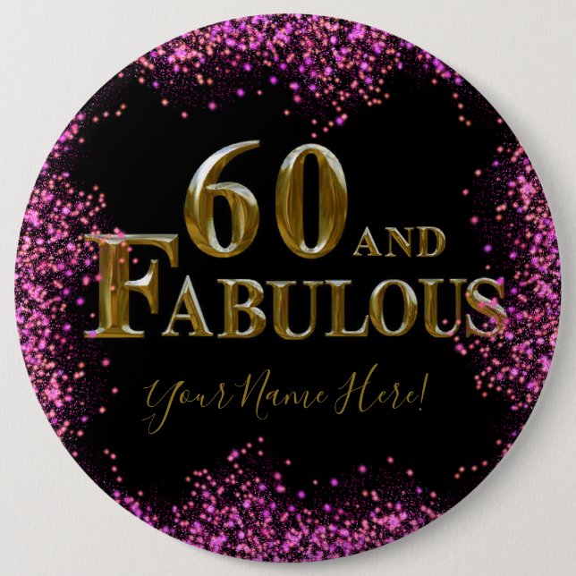 60th Birthday  Button (Front)