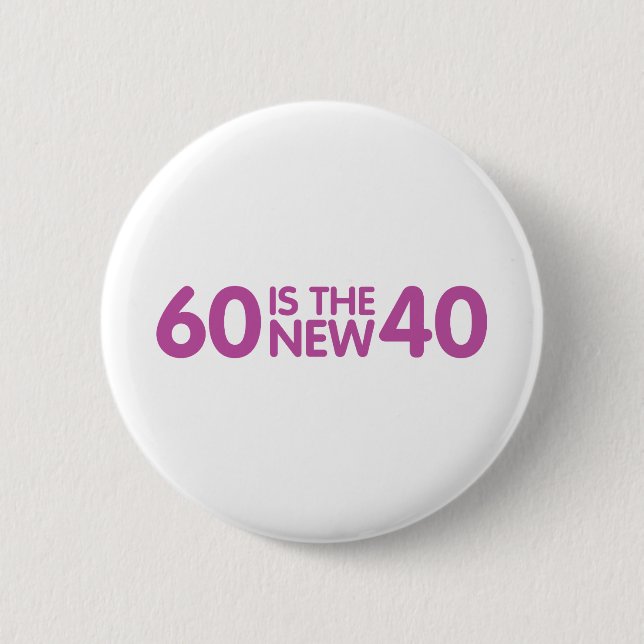 60th birthday button (Front)