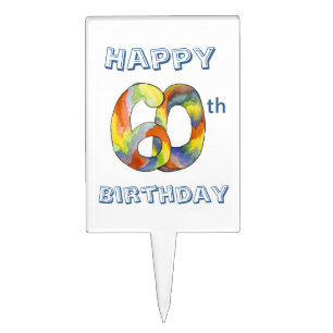 60th Birthday Cake Pick