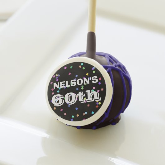 60th Birthday Cake Pops (Front Insitu)