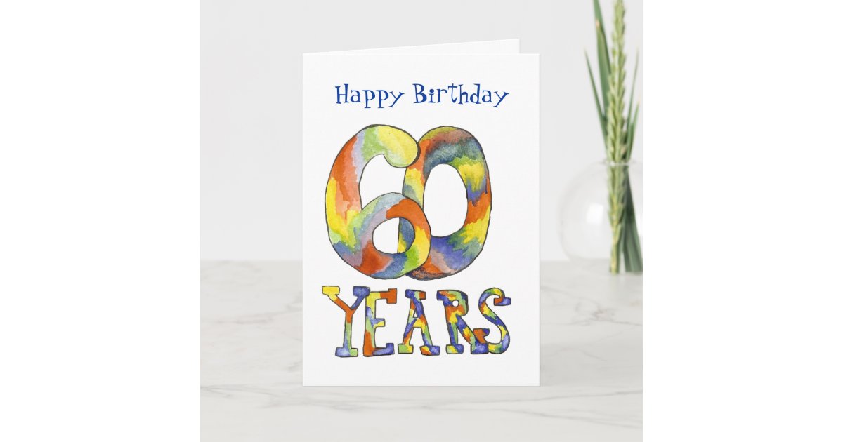 60th Birthday Card | Zazzle