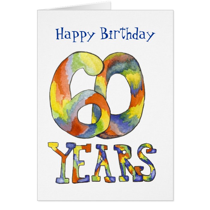 60th Birthday Card Zazzle