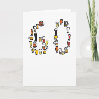 60th birthday card, beer card