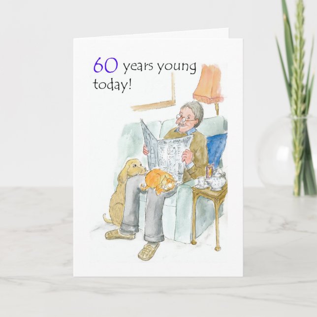60th Birthday Card for a Man (Front)