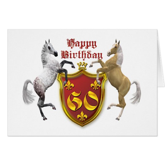 60th birthday card with a coat of arms