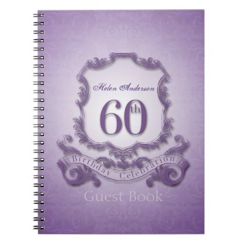 60th Birthday Celebration Custom Framed Guest Book