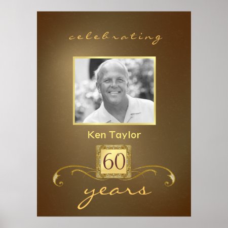 60th Birthday Celebration - Custom Photo Poster