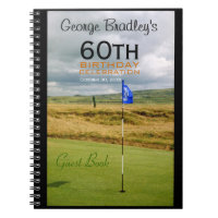 60th Birthday Celebration Golf Custom Guest Book