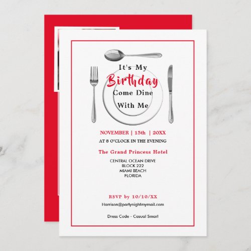 60th Birthday Celebration Modern Photo Invitation