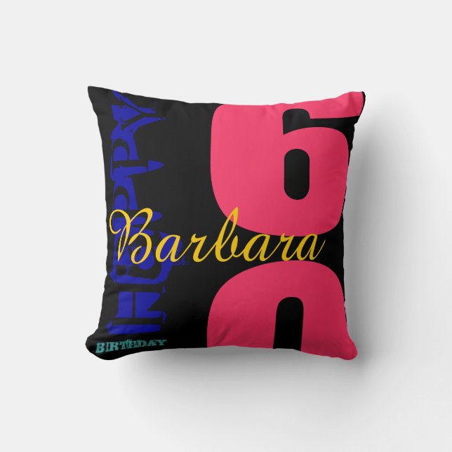 60th Birthday Celebration Personalized POP Pillow (Front)