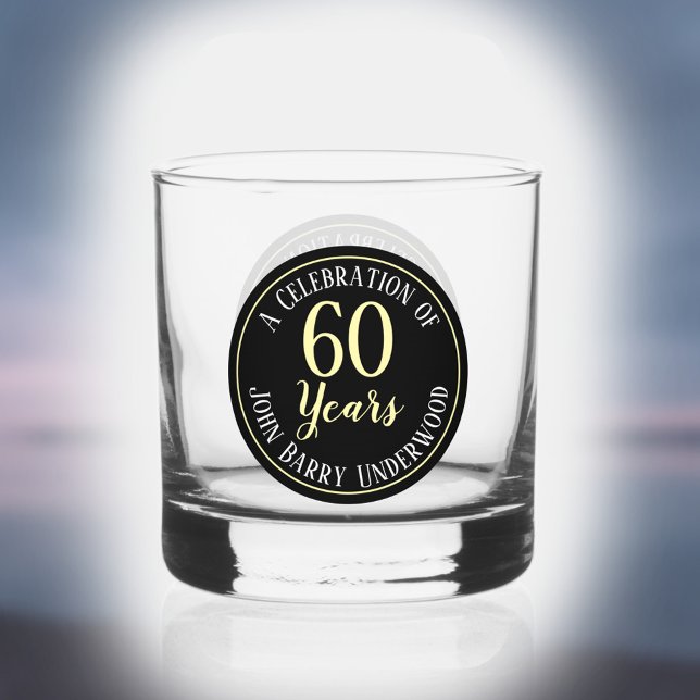 60th Birthday Celebration Whiskey Glass (Creator Uploaded)