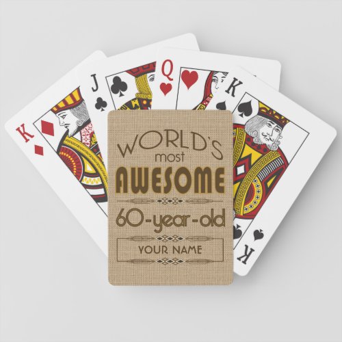 60th Birthday Celebration World Best Fabulous Poker Cards