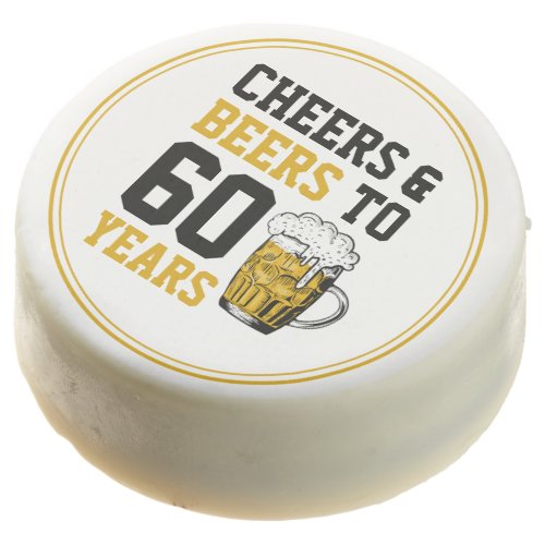 60th Birthday Cheers  Beers to 60 Years Chocolate Covered Oreo