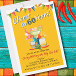 60th Birthday Cheers to 60 Years Mexican Fiesta  Invitation<br><div class="desc">60th Birthday Cheers to 60 Years Mexican Fiesta Invitation. All text can be customized or changed to your desired age or text. This invitation can be purchased printed, as a digital downloadable, or transferred to another product. Need help customizing? Feel free to reach out to Zazzle's stellar design team for...</div>