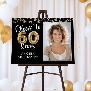 60th Birthday Cheers to Years Photo Welcome Sign