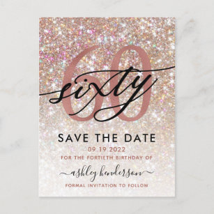 60th Birthday Save The Date Cards Zazzle
