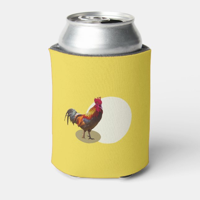 60th Birthday Chicken or Rooster Funny Greeting Can Cooler | Zazzle