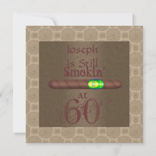 60th Birthday Cigar Invitations