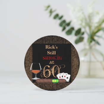 60th Birthday Cigars  Poker And Invitations by PersonalCustom at Zazzle
