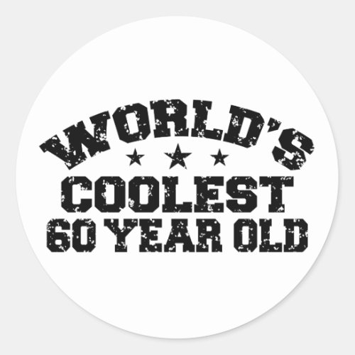 60th Birthday Classic Round Sticker