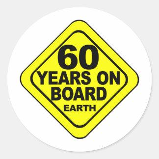 60th Birthday Classic Round Sticker