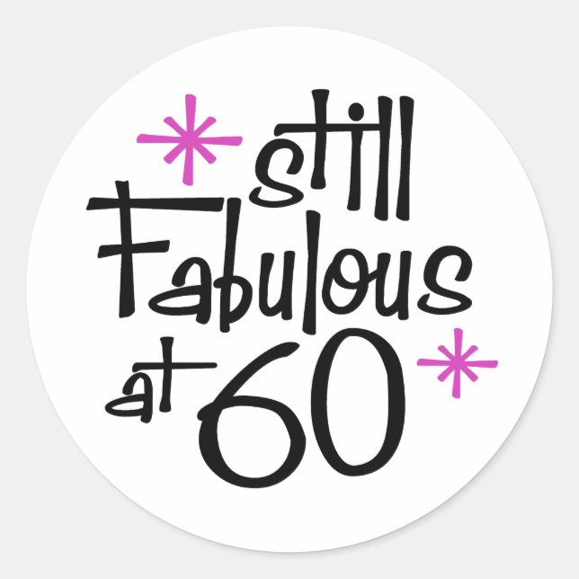 60th Birthday Classic Round Sticker (Front)
