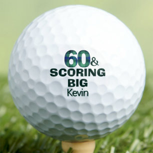 60th Birthday Coworker Gift Scoring Big Custom Golf Balls