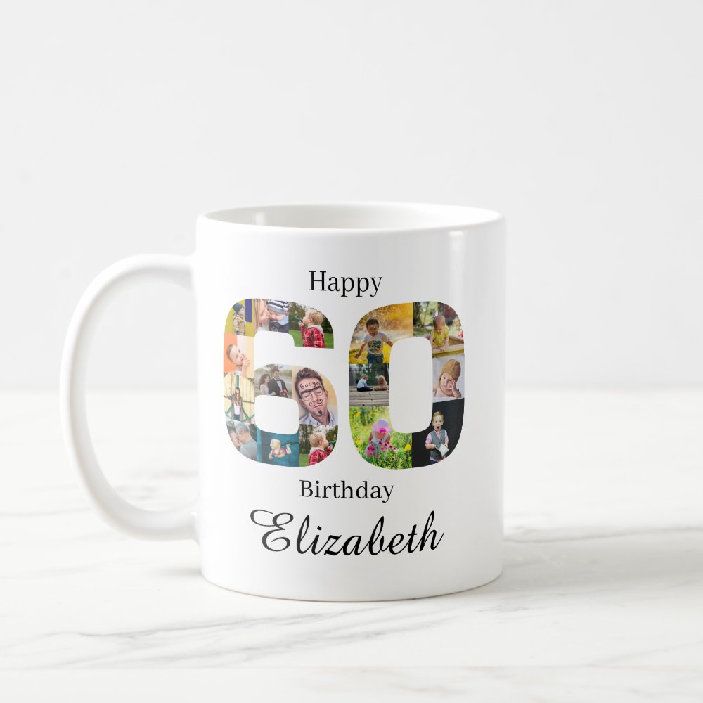 60th Birthday Create Your Own Instagram Personalized Photo Coffee Mug