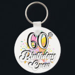 60th Birthday Crew 60 Party Crew Button Keychain<br><div class="desc">60th Birthday Crew 60 Party Crew Group Friends BDay design Gift Basic Button Keychain Classic Collection.</div>