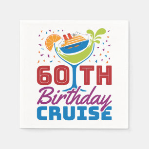 60th Birthday Cruise Cruising 60 Years Old Napkins