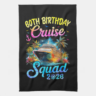 60Th Birthday Cruise Squad 2026 Cruising Party Kitchen Towel