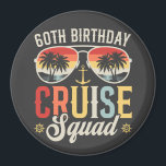 60TH Birthday Cruise Squad Family Matching Circle Magnet<br><div class="desc">60TH Birthday Cruise Squad Crew Vacation Group Family Matching Design Gift Circle Magnet Classic Collection.</div>